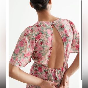 & OTHER STORIES Printed Puff Sleeve Maxi Dress size eur 36